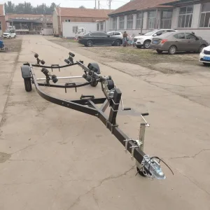 Black Painted Wheeled Boat Trailer
