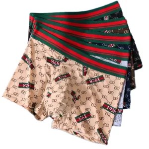 Custom Logo Mens Mid Rise Boxer Briefs