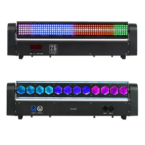 12pcs Beam Strobe LED Stage Light with Strobe Effect &amp; Light Strip - Ideal for Concerts, Bars | High Power, DMX512 Control