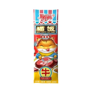 Petime Pasta Cremosa de Carne Comida Húmeda para Gatos de Res y Zanahorias 50g Delicias Nutritivas e Hidratantes para Gatitos y Gatos Adultos
