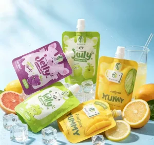 Custom Printed Juice Spout Bag Food Plastic Packaging Beverage Bag Reusable Refill Liquid Bag