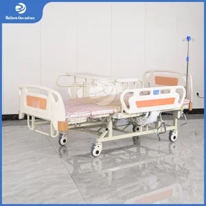 Huaren Steel Hospital Furniture China Fabricators C05s-1 Electric Home Nursing Bed CE ISO Height Adjustable Home Care Nursing Beds for Home