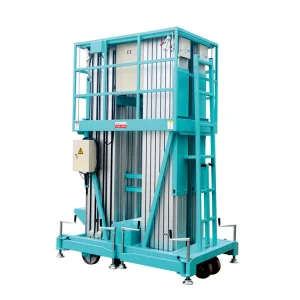 10m Platform Height Triple Masts Mobile Aluminum Aerial Work Platform