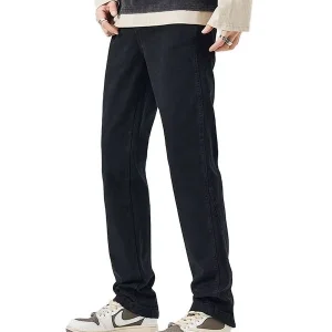 Calças Casuais Masculinas Jeans Pretos Stretch