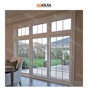 Fabricar Porta Deslizante Francesa de Vidro Duplo de Balcão em PVC UPVC