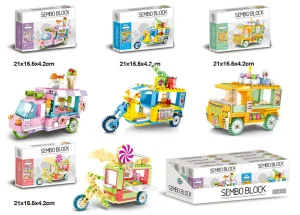 Beautiful City Landscape Building Block Car for Educational Toy