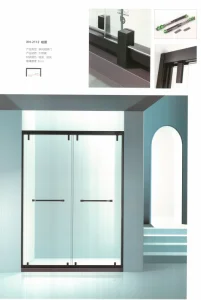 User-Friendly Hotel Bathroom Sliding Glass Shower Door Solution