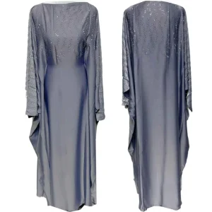 Custom Modest Islamic Clothing - Women's Dubai Abaya Style Satin Kaftan