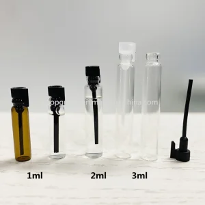 Free Samples Empty Essential Oil Bottle 1ml 2ml 3ml Perfume Test Tube Cosmetic Glass Vial with Dropper