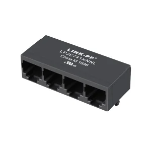 Through Hole Tab Down UnShielded 6P6C 1x4 Port PCB Modular RJ11 Jack
