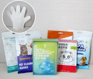 Disposable Pet Cleaning Wipes Private Label Biodegradable Gloves for Dogs and Cats