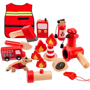 Wooden Children's Firefighter Role Play Toys Set