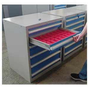 ROCKBEN Customizable Tool Storage 6 Drawers RAL5012 Powder Coated Tool Box Organizers Storage Cabinet for Bolts
