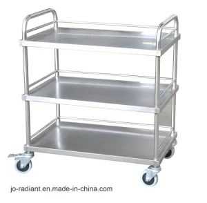 3 Tier Stainless Steel Surgical Trolley