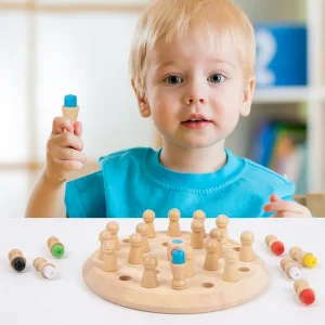 OEM Kids Wooden Memory Match Stick Chess Game