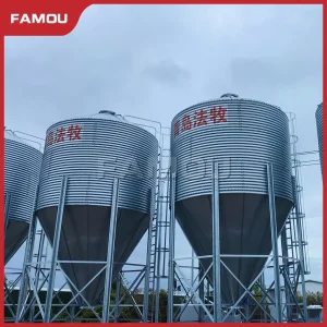 High-Capacity Galvanized Steel Silo for Vacuum Feeding Systems