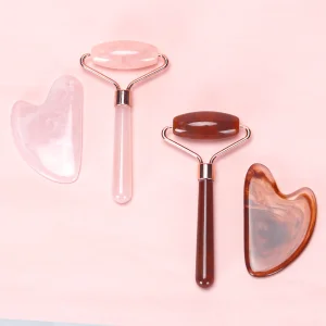 Gua Sha Jade Roller Set for Skin Care