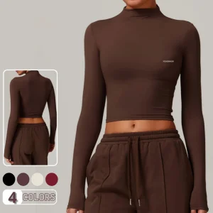 Quick-Dry Slim Fit Crop Tops