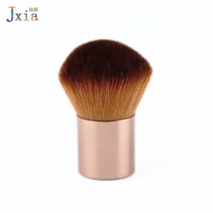 2018 Jiexia High Quality Rose Gold Kabuki Retractable Brush for Cosmetic Foundation Cream Powder Liquid