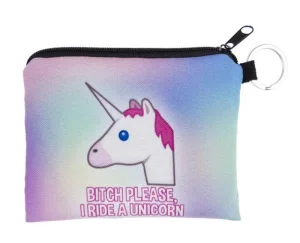 Cartera de PU con impresión digital personalizada de moda para monedas