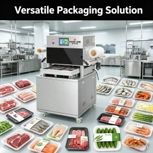 Automatic Stainless Steel MAP Tray Sealer MAP Tray Sealer for Fresh Meat Fruit Vegetable