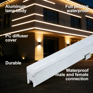 Waterproof IP65 LED Linear Building Outline Lamp with DMX512 Control
