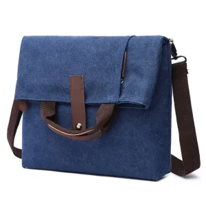 China Men Vintage Canvas Messenger Bag, Business Crossbody Shoulder Bag, Large Capacity Laptop Bag, Fashion Daily Commute Shoulder Bag Factories, Supplier