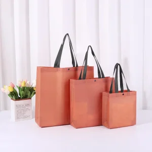 Custom Logo Printed Reusable Ultrasonic Heat Sealed Women Shopping Promotional Tote Non Woven Bag