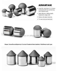 Drillsoltek Diamond DTH Hammer Bit PDC Inserts Drilling Tool for Mining &amp; Water Well Drilling High Impact High ROP