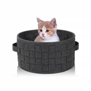 China Felt Woven Factory Direct Sell Eco-Friendly Pet Cat House Basket Removable Cat Cave Bed Manufacturers, Factory