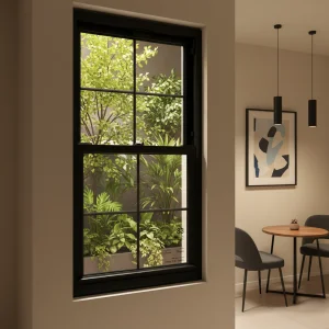Modern Aluminum Alloy Single-Hung Windows Picture Window Heat Insulation Laminated Glass windows For Office
