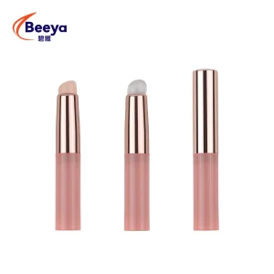 Single Professional Silicone Head Lip Brush Lip Balm Gloss Lipstick Applicator with Dust Cover Easy to Clean Lip Makeup Tools