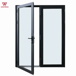 Thermal Break Heat Insulation Aluminum Frame Double Swing Glass Door Aluminum Door Home Decoration