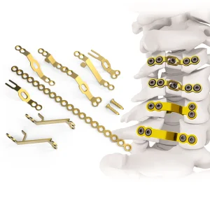 CANWELL Cervical Lamina Plate Titanium Cervical Laminoplasty Plate System Open Door Spine Implant with Screws Orthopedic CE ISO