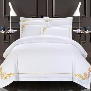 Wholesale Luxury 5 Star Hotel Bedding Embroidered Duvet Cover Set Bed Linen
