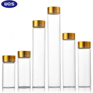 Wholesale High Borosilicate Transparent 400ml 500ml 600ml 750ml Coffee Bean Tea Wide Mouth Storage Glass Jars with Aluminum Lid