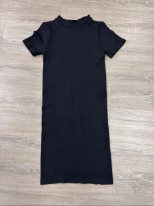 Vestido de Manga Curta com Forro