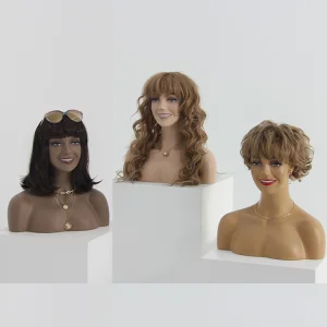 Wholesale Makeup Face Realistic Female Mannequin Head Bust Mannequin Head with Shoulders for Wigs Display
