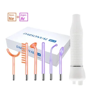 Hot Sell High Frequency Facial Machine Electrotherapy Wand Neon + Argon Wands Remove Wrinkles Inflammation Acne Skin Care Device