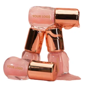 Private Logo Vegan Herbal Hybrid Peptide PH Liquid Lip Gloss Oil Soft Neutral Shimmer Cool-toned Bubblegum Long Lasting