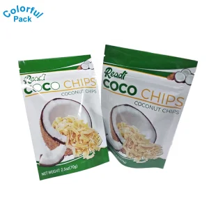Custom Printed 50g 100g 250g 500g Plastic Stand up Pouch Moisture Proof Snack Food Plantain Cookie Candy Chips Packaging Bags