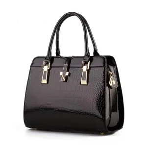 Crocodile Embossed Work Tote