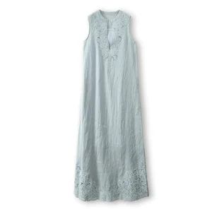 Vestido Casual Feminino Confortável em Linho