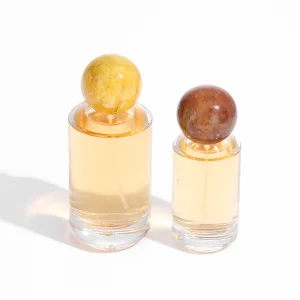 Custom Logo Oblique Shoulder Cylinder Shape Empty Glass Perfume Bottle with Black Lids Thick Base Perfume Bottle with Box