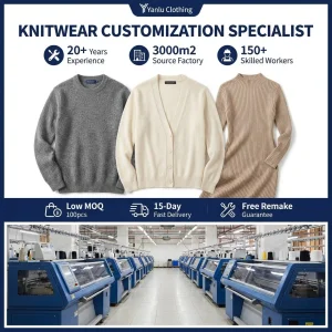 Knitted Sweater Manufacturer Custom 100% Cotton Knit Sweaters