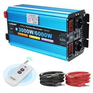 LVYUAN Off Grid Solar Pure Sine Wave Inverter 3000W 6000W DC 12V 24V to AC 220V for Solar Power System and Home Backup
