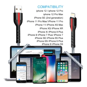Factory Wholesale USB Lightning Fast Charging Wire Quality Mfi Certified Cable for Ios Devices