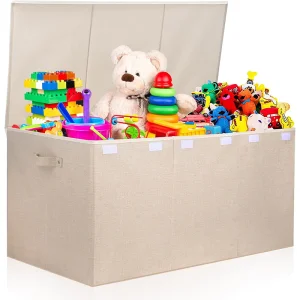 Multi-Compartment Toy Storage Organizer with Flip Lid for Home &amp; Playroom