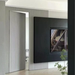 The Grille of The Same Color as The Wall, The Hidden Frame, The Aluminum-Wooden Door, The Soundproof and Durable Wooden Aluminum-Wooden Door