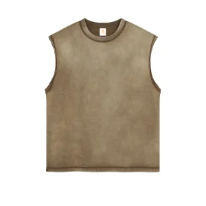 Wholesale Cotton Tank Top Custom Sleeveless T-shirt Men